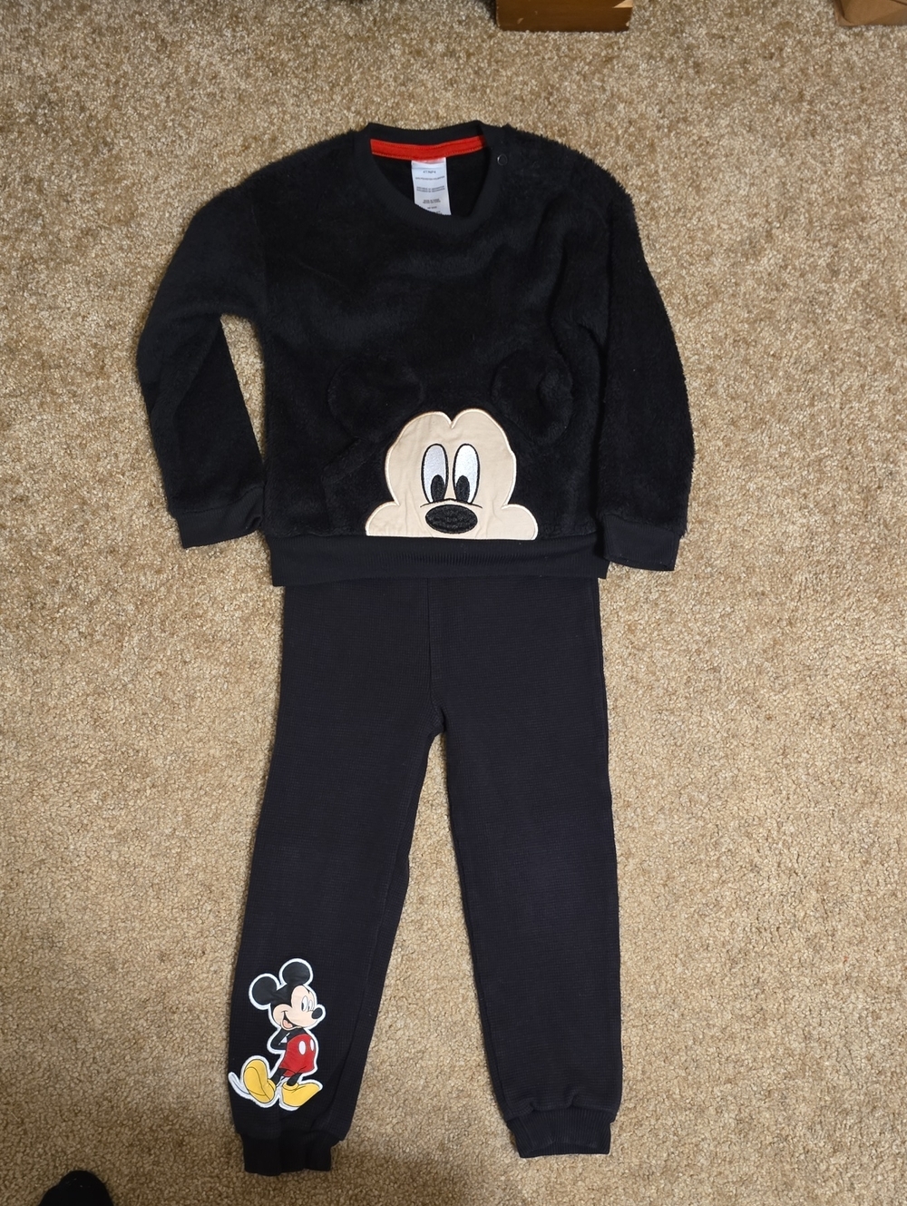 Kids 4T Black Mickey Mouse Set